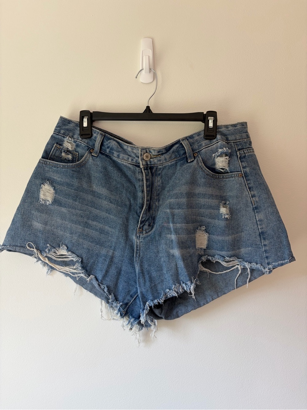 SHEIN Distressed Jean Shorts